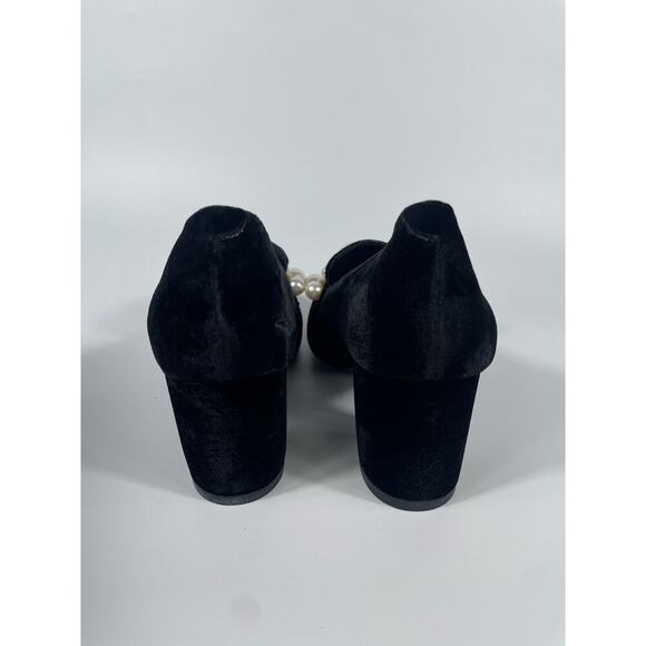 NWT Miista E8 Driel Velvet Chunky Block Heel Pumps Pearls Old Money Preppy 41 - Picture 8 of 14